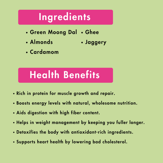 Green Moong Laddoo | Nutritious & High-Fiber Delight | Rs.700 Per 500g | Rs.1300 Per kg.