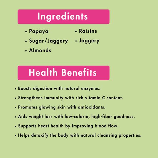 Papaya Laddoo | Digestive Delight | Rs.650 Per 500g | Rs.1200 Per kg.