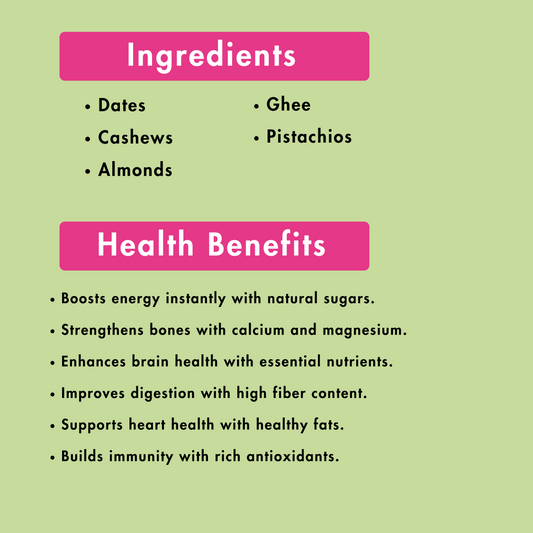 Date & Dry Fruit Laddoo | Natural Sweetness & Energy | Rs.800 Per 500g | Rs.1500 Per kg.