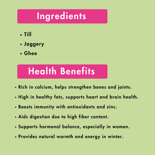 Til Laddoo | Crunchy & Calcium-Rich | Rs.450 Per 500g | Rs.800 Per kg.