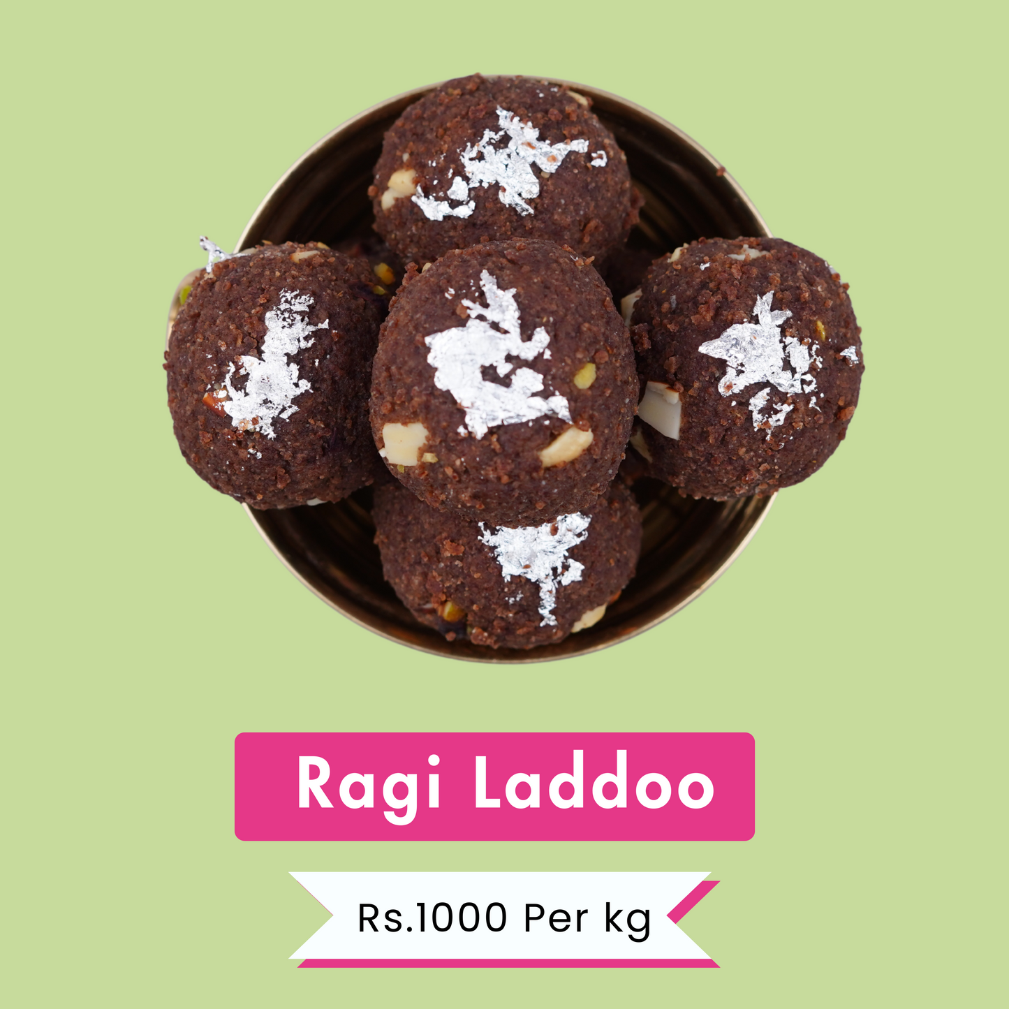Ragi Laddoo | Calcium-Rich & Nourishing | Rs.550 Per 500g | Rs.1000 Per kg.