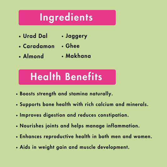 Urad Dal Laddoo | Protein-Rich Delight | Rs.500 Per 500g | Rs.950 Per kg.