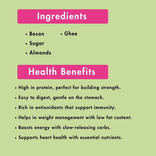 Besan Laddoo | Light & Nutritious Snack | Rs.650 Per 500g | Rs.1200 Per kg.