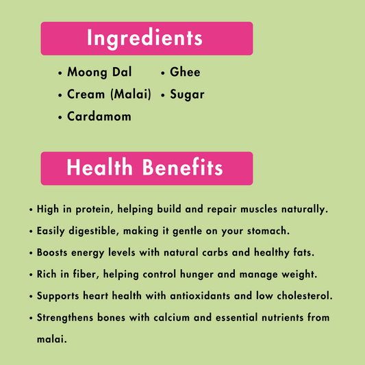 Moong Malai Laddoo | Creamy & Protein-Rich Treat | Rs.700 Per 500g | Rs.1400 Per kg.