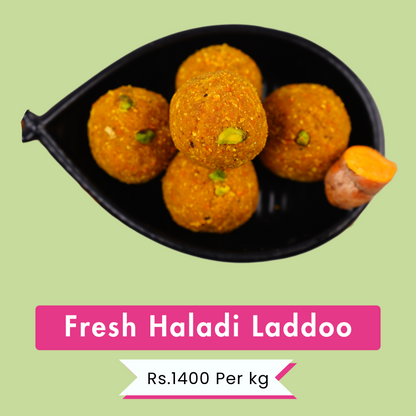 Fresh Haladi Laddoo | Immunity-Boosting & Anti-Inflammatory | Rs.700 Per 500g | Rs.1400 Per kg.