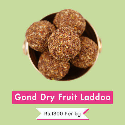 Gond Dry Fruit Laddoo | Rich & Nutritious Energy Booster | Rs.700 Per 500g | Rs.1300 Per kg.