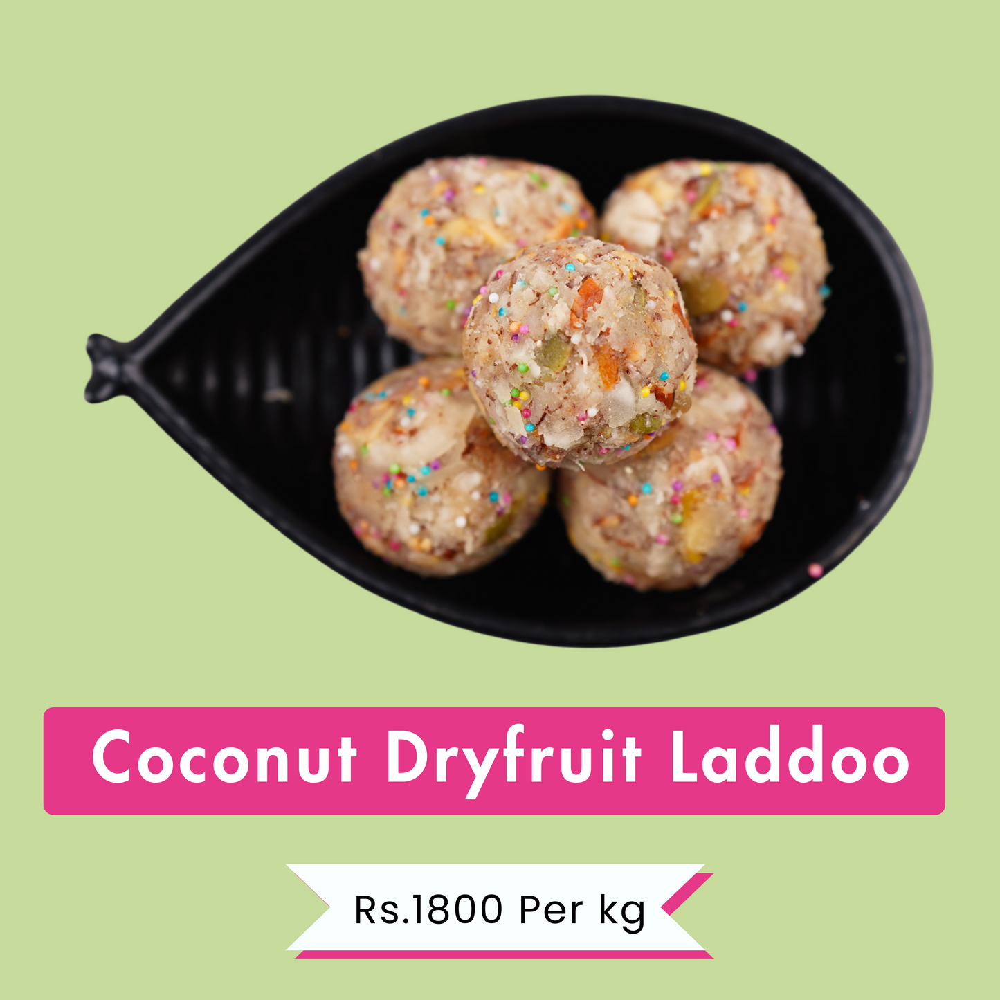 Coconut Dryfruit Laddoo| Power-Packed & Nutritious | Rs.1000 Per 500g | Rs.1800 Per kg.