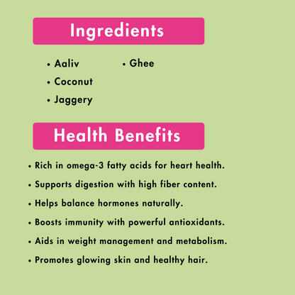 AalivLaddoo | Omega-3 Rich & Heart-Healthy | Rs.450 Per 500g | Rs.800 Per kg.